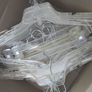 Clear Plastic Hangers for Home Organization